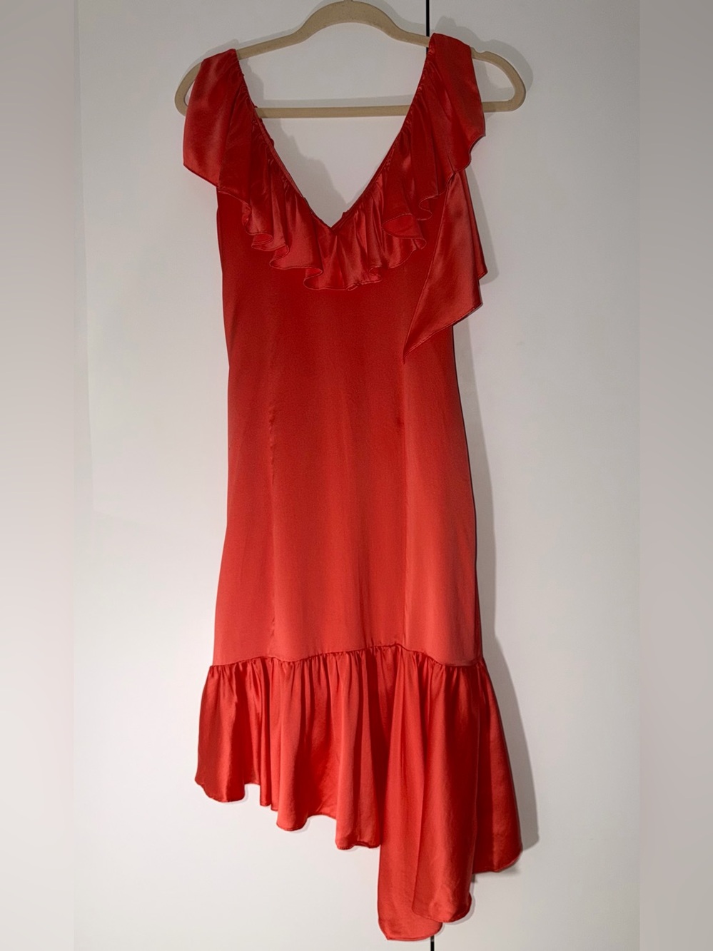 Silk Mini Ruffle Dress - Picture 2 of 4